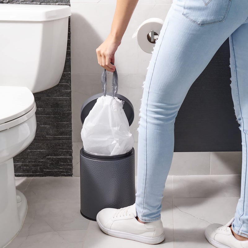 Plasticplace Trash Bags | Compatible with Simplehuman Code C | (100 Count)|White Drawstring Garbage Liners 2.6-3.2 Gallon, 10-12 Liter | 14.75" x 20" - Image 5
